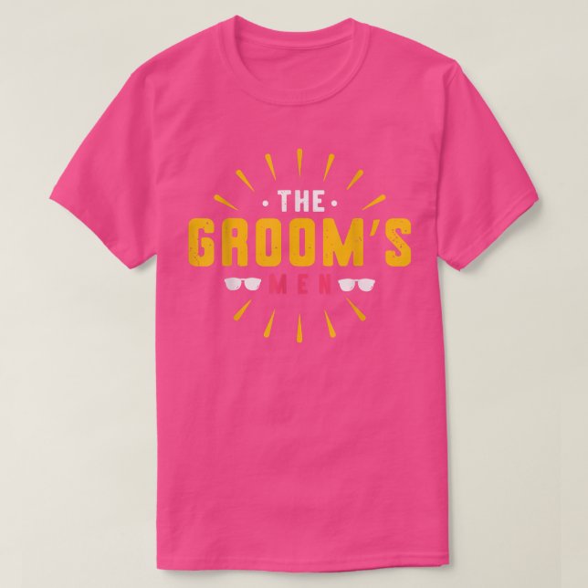 Mens The Grooms Men Engagement Bachelor Party Groo T Shirt (Design framsida)