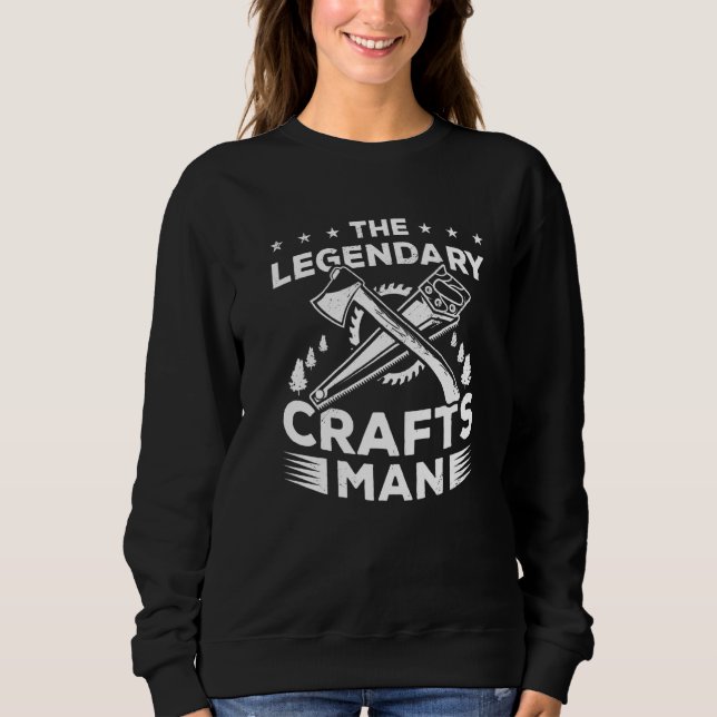 Mens The Legendary Crafts Man Working Handyman Too T Shirt (Framsida)