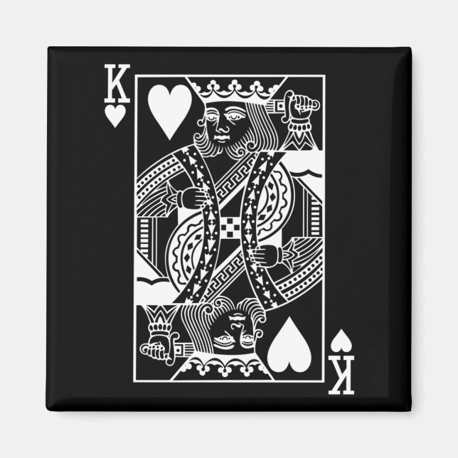 Mens The Original King Of Hearts Clic Magnet (Framsidan)