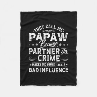 Mens They Call Me Papaw Grandpa Papa Father's Day Fleecefilt