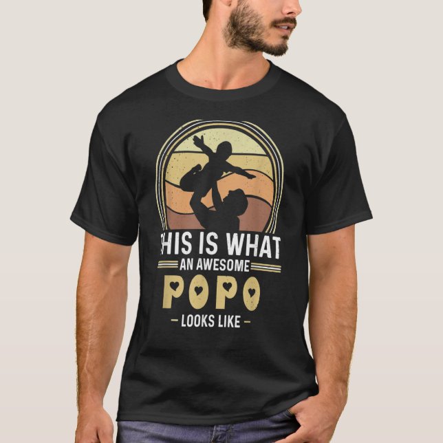 Mens This is What an Awesome Popo Looks Like Popo T Shirt (Framsida)