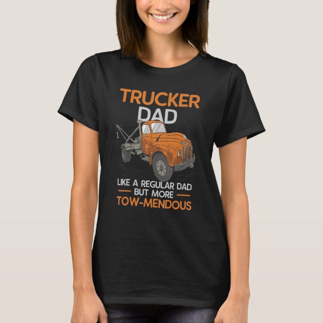 Mens Tow Truck Dad Driver Breakdown Lorry Operator T Shirt (Framsida)
