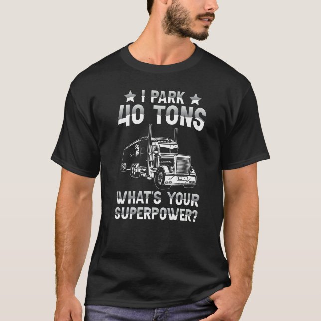 Mens Trucking  Semi Truck Driver Tucker T Shirt (Framsida)