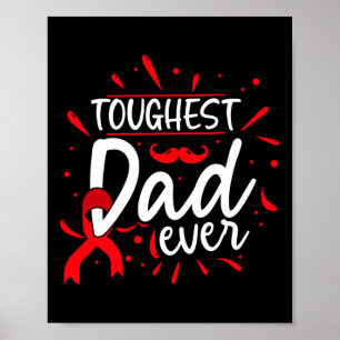 Mens tuffaste pappa någonsin stolt far blodcancer poster