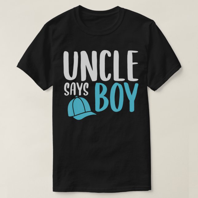 Mens Uncle Says Boy  T Shirt (Design framsida)