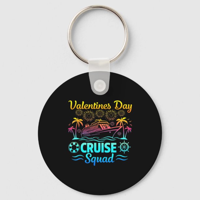 Mens Valentines Day Cruise Squad 2026 Vacation Tra Nyckelring (Framsida)