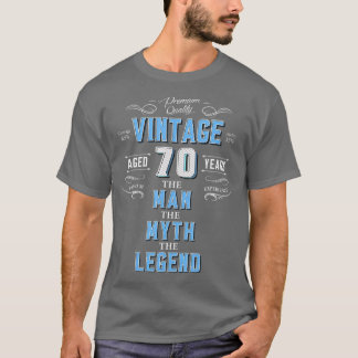 Mens Vintage 70th birthday t for him aged 70 years T Shirt