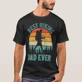 Mens Vintage Bästa vandrande pappa någonsin Fars T Shirt
