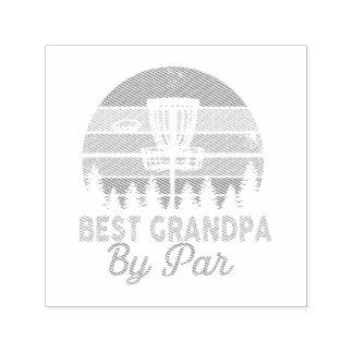 Mens Vintage Best Grandpa By Par Disc Golf Dad Fat Självfärgande Stämpel