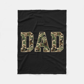 Mens Vintage Camo Duck Hunting Dad Old Camo Dad  Fleecefilt