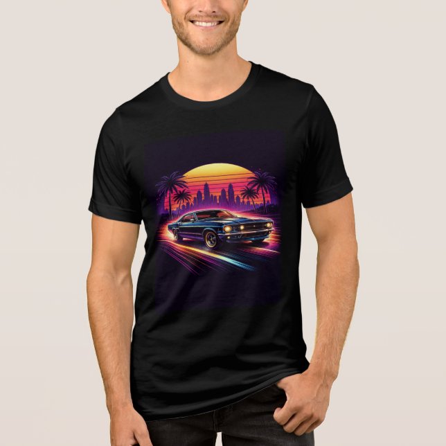 Mens Vintage Car Model  T Shirt (Framsida)