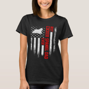 Mens Vintage Usa American Flag Best Cocker Spaniel T Shirt