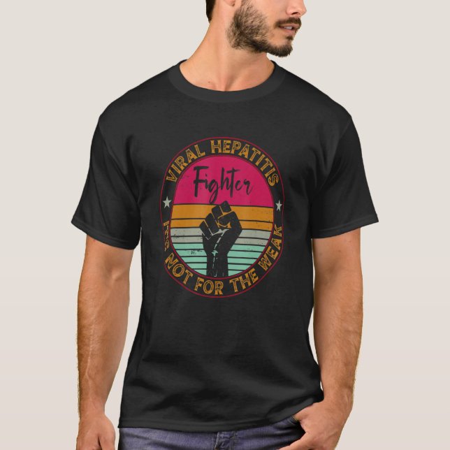 Mens Viral Hepatitis Awareness Disease Fighter & W T Shirt (Framsida)