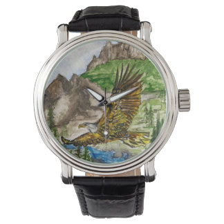 Men's Watch with Eagle Original Artwork Armbandsur