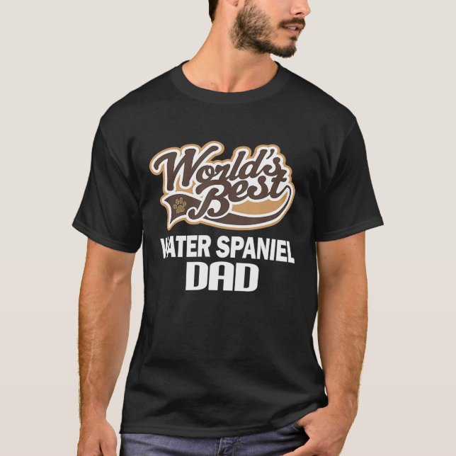 Mens Water Spaniel Dog For Dad T Shirt (Framsida)