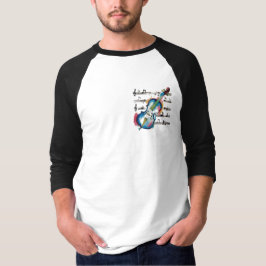 Men's Watercolor Violin 3/4-Sleeve Raglan T-Shirt