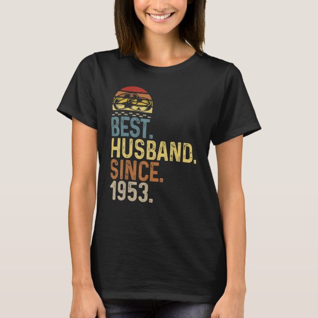 Mens Wedding Anniversary World Best Husband Since  T Shirt (Framsida)