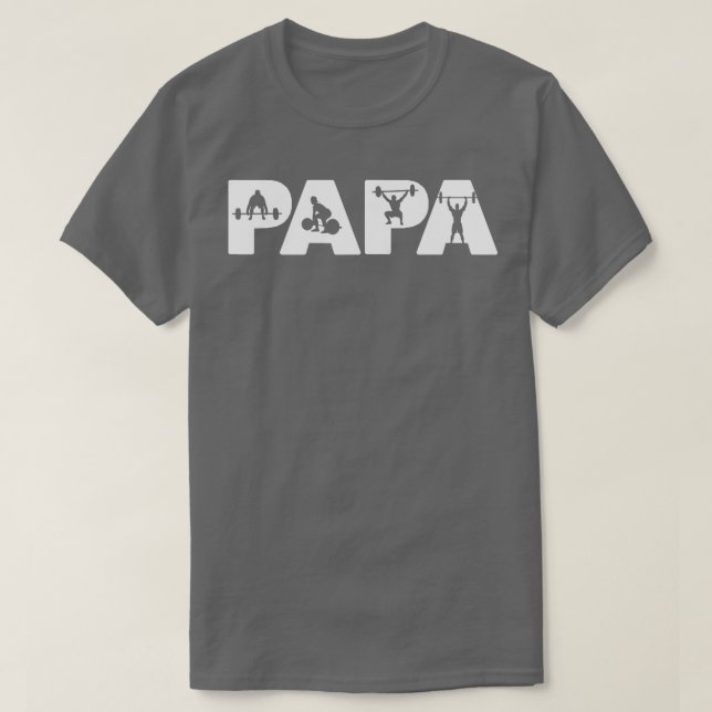 Mens Weight Lifter Dad  Funny Papa Weight Lifting  T Shirt (Design framsida)