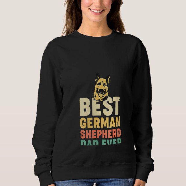 Mens WoBästa tyska herde Pappa Ever Hund  Söt Fet T Shirt (Framsida)