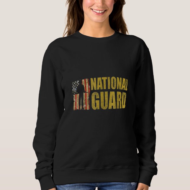 Mens Women National Guard American Flag Proud Patr T Shirt (Framsida)
