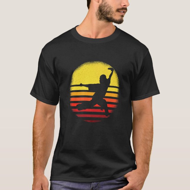 Mens Wushu Sanda Wushu Broadsword Wushu Sword Wush T Shirt (Framsida)