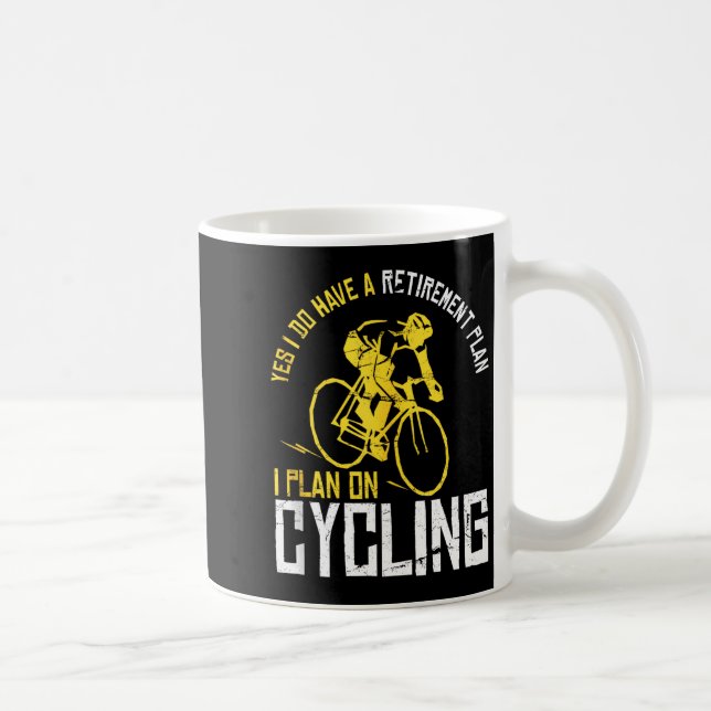 Mens Yes I Have A Retirement Plan Cycling - Funny  Kaffemugg (Höger)