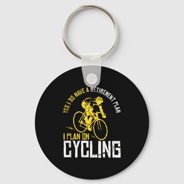 Mens Yes I Have A Retirement Plan Cycling - Funny  Nyckelring (Framsida)