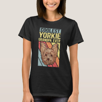 Mens Yorkie Grandpa Dog Owner Yorkshire Terrier 2 T Shirt