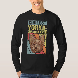 Mens Yorkie Grandpa Dog Owner Yorkshire Terrier 2 T Shirt