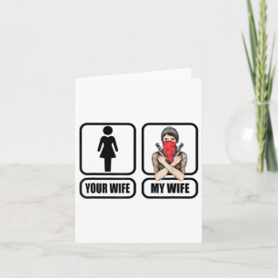 Mens Your Wife - Min fru tatuering _ Guns - Pappas Kort