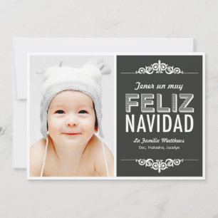 mensaje de vacaciones de Navidad tarjetas con foto Julkort