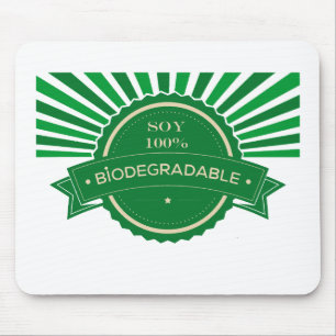 Mensaje Soy 100 % biologiskt nedbrytbar Musmatta