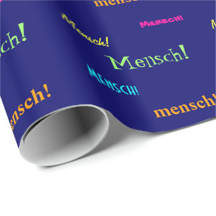 Mensch! - Färgrik ord/judendom Presentpapper