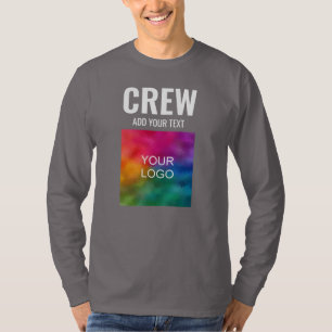 MensDubbelsidig Långärmad för utskrift T Shirt