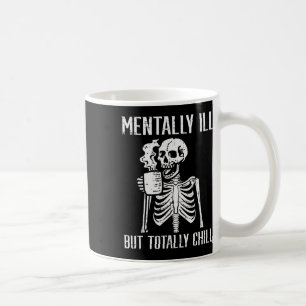Ment Ill men totalt Chill Skeleton Halloween Kaffemugg