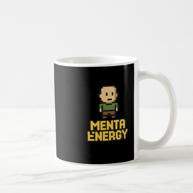 Menta Energy Pixel Gamer Funny Graphic Tee  Kaffemugg (Höger)