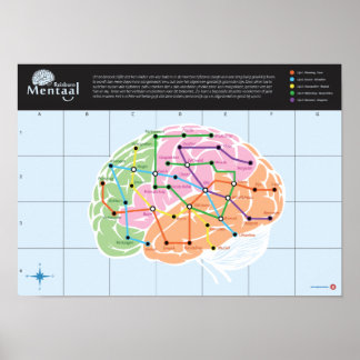 Mentaal Reisburo Hersen karta Poster