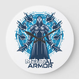 Mental Armor - Hoodie Warriorfigur Stor Klocka