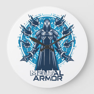 Mental Armor - Hoodie Warriorfigur Stor Klocka