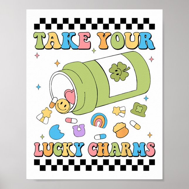 Mental Awareness Take Your Lucky Charm Pills Healt Poster (Framsidan)