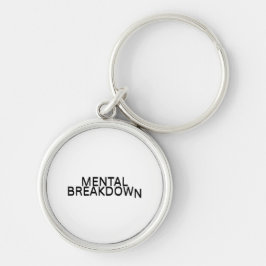 Mental Breakdown Industrial Metal Keyring for Tech Rund Silverfärgad Nyckelring