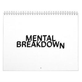 Mental Breakdown Minimalist Överdimensionerad Årli Kalender