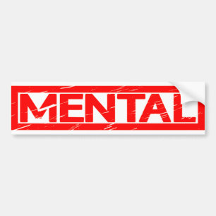 Mental Frimärke Bildekal