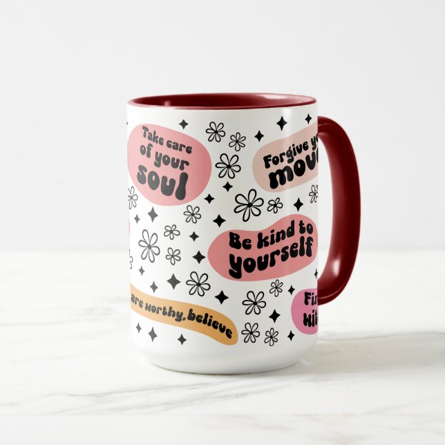 Mental hälsa inspirerande mugg (Framsida höger)