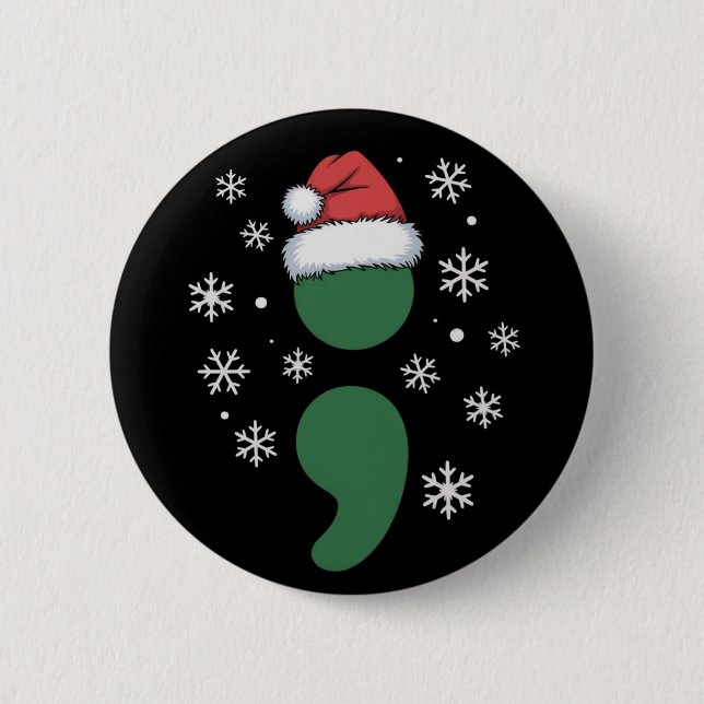 Mental hälsa jul depression medvetenhet Xmas Knapp (Framsida)