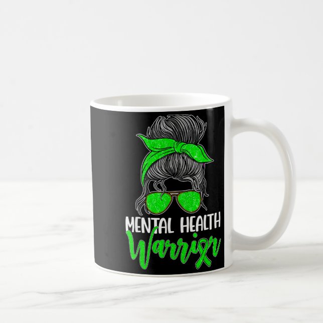 Mental hälsa krigarkvinnor rödis baddräkt grönt ba kaffemugg (Höger)