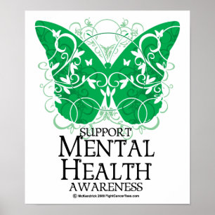 Mental hälsafjäril poster