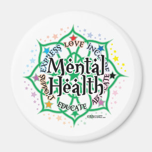 Mental hälsalotusblomma magnet