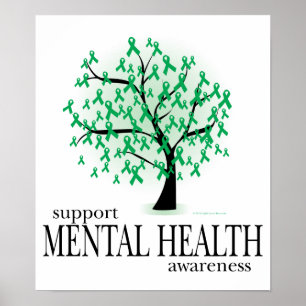 Mental hälsaträd poster