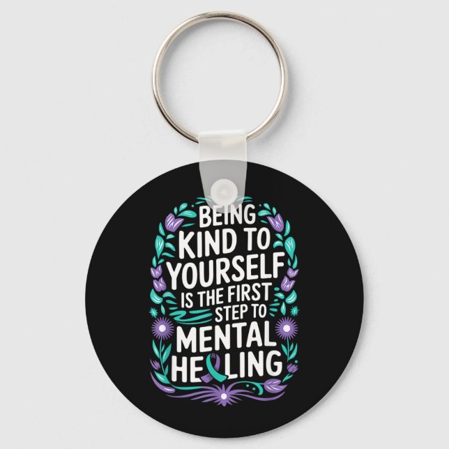 Mental Healing Psykisk hälsa medvetenhet Förhindra Nyckelring (Framsida)